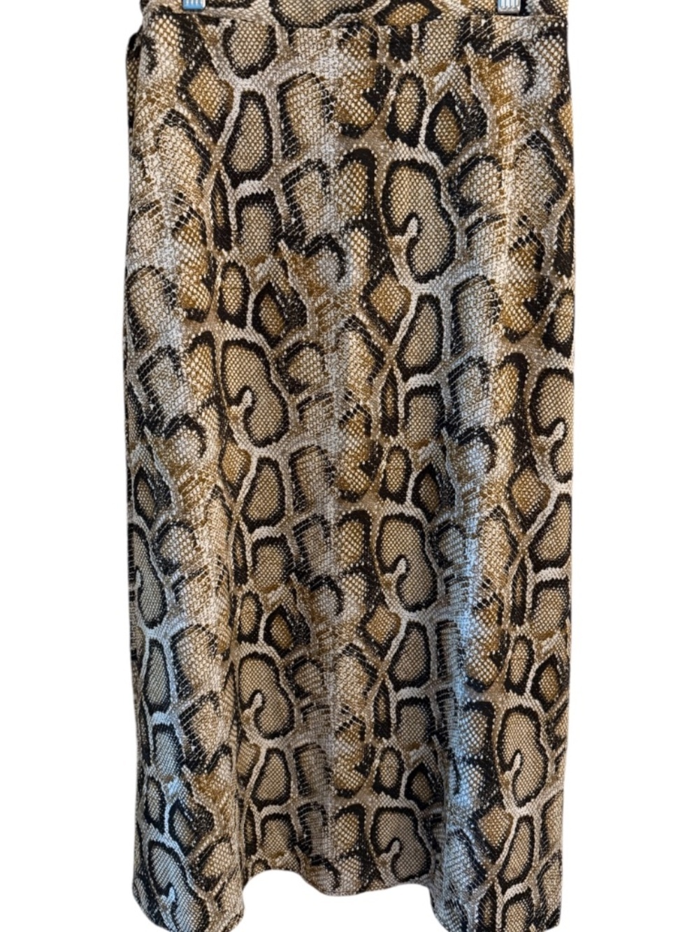 Como Vintage Snakeskin Wrap Midi Skirt, Small - Picture 4 of 4